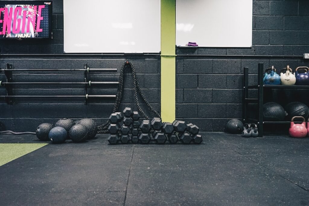 Photo Weightlifting barbell